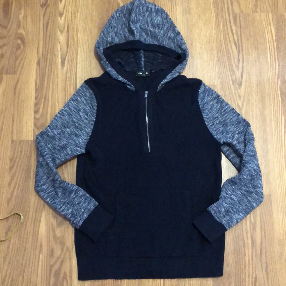 Express blue hooded sweater size large